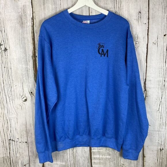 Flathead Lake Melita Island Montana Graphic Crewneck Sweatshirt Size M  257 - Picture 3 of 6